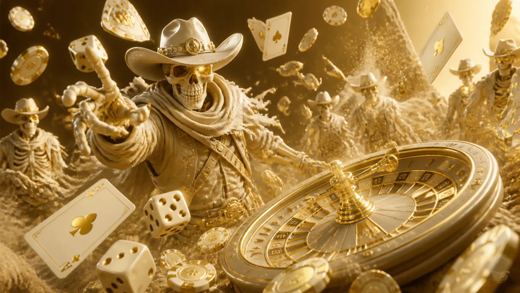 Elegant casino banner featuring luxury elements within a Gangbob-themed setting.